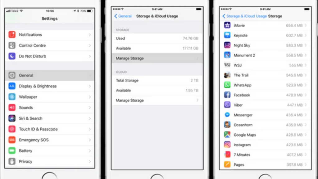 clear cache from i phone storage settings