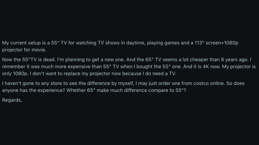 does tv size really make a difference