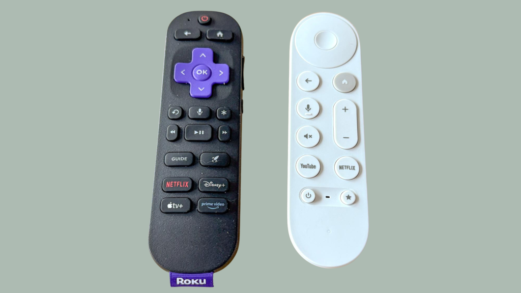 remote control features roku tv vs google tv