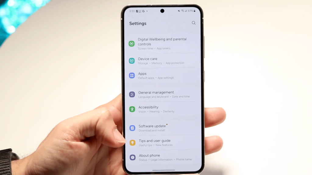 step 2 scroll down to find about phone