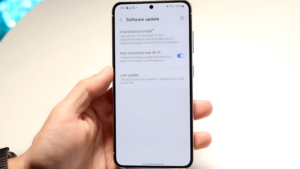 step 5 check install any available updates