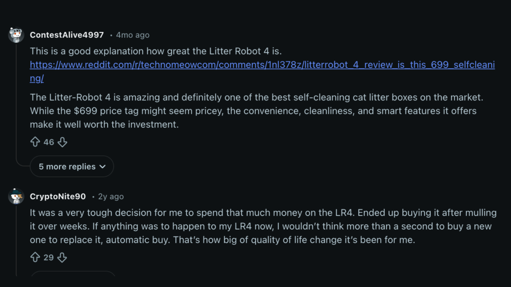 what people are saying about litter robot 4