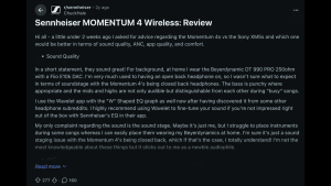 Community Insights About Momentum 4 Wireless