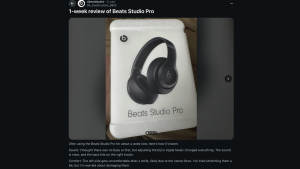 beats studio 3 feedback